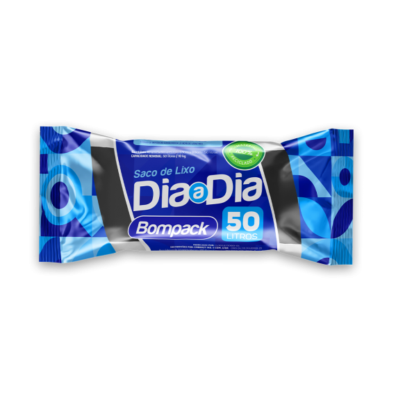 Saco De Lixo Bompack Roll Dia a Dia 50L 10UN - PT